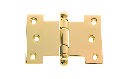 Solid Brass Ball-Tip Parliament Hinge ~ 3-1/2" x 2-1/2" ~ Non-Lacquered Brass (will patina over time)