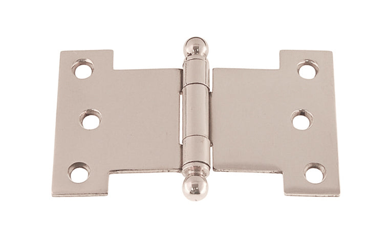 Solid Brass Ball-Tip Parliament Hinge ~ 4" x 2-1/2" ~ Polished Nickel Finish
