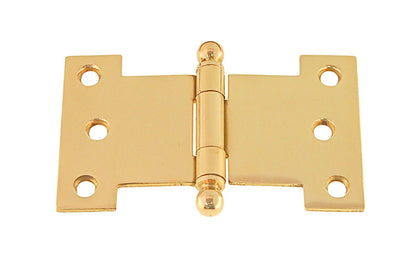 Solid Brass Ball-Tip Parliament Hinge ~ 4" x 2-1/2" ~ Non-Lacquered Brass (will patina over time)