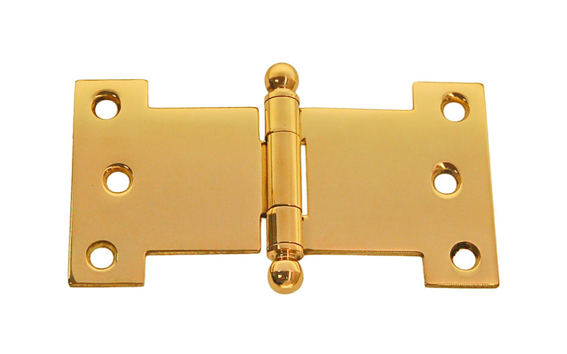 Solid Brass Ball-Tip Parliament Hinge ~ 4-1/2" x 2-1/2" ~ Non-Lacquered Brass (will patina over time)