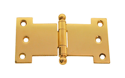Solid Brass Ball-Tip Parliament Hinge ~ 4-1/2" x 2-1/2" ~ Non-Lacquered Brass (will patina over time)