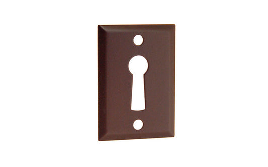 Classic Brass Rectangle Keyhole ~ Oil Rubbed Bronze Finish ~ Vintage-style Hardware · Traditional & classic ~ Made of quality stamped brass material ~ Traditional style with bevelled edges 