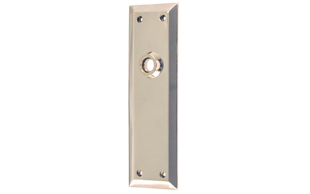 Solid Brass Escutcheon Door Plate ~ Polished Nickel Finish