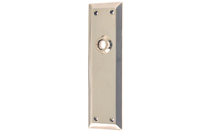 Solid Brass Escutcheon Door Plate ~ Polished Nickel Finish