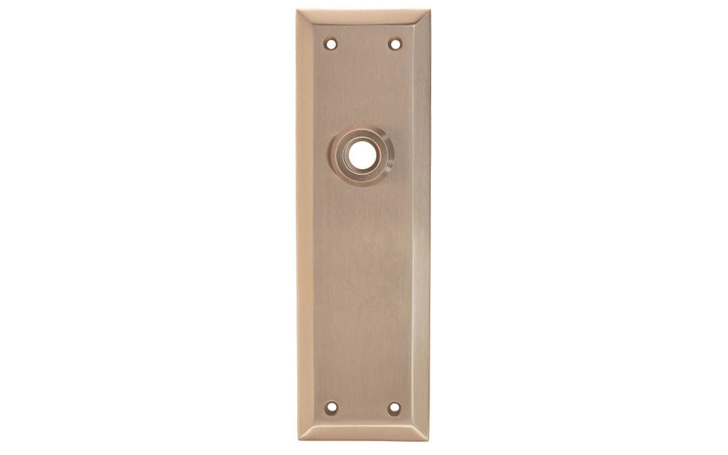 Solid Brass Escutcheon Door Plate ~ Brushed Nickel Finish