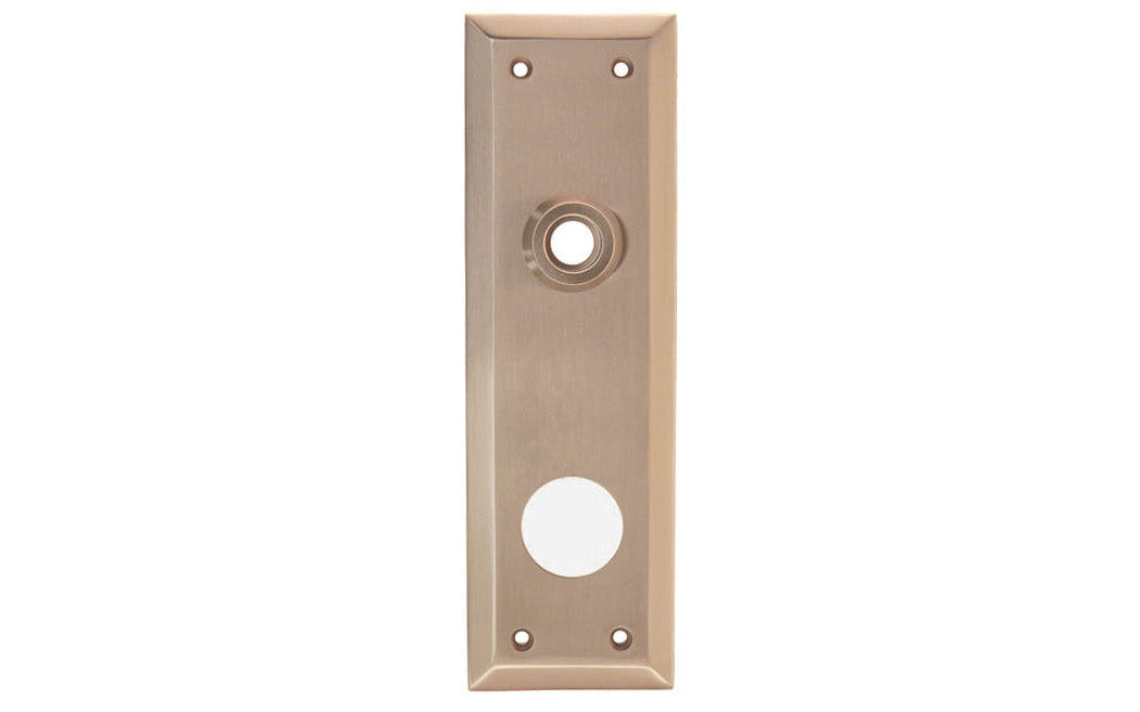 Solid Brass Escutcheon Keyway Cylinder Door Plate ~ Brushed Nickel Finish