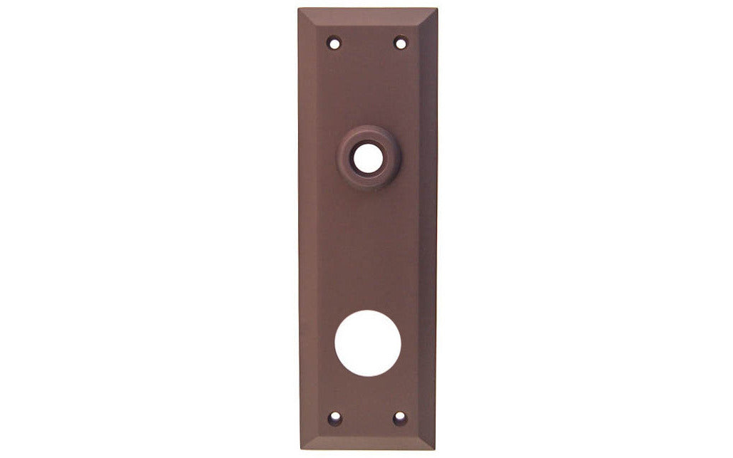Solid Brass Escutcheon Keyway Cylinder Door Plate ~ Oil Rubbed Bronze Finish