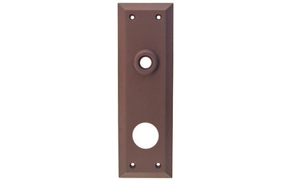 Solid Brass Escutcheon Keyway Cylinder Door Plate ~ Oil Rubbed Bronze Finish