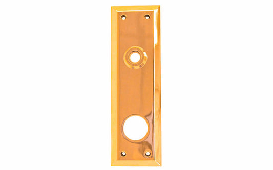 Solid Brass Escutcheon Keyway Cylinder Door Plate ~ Lacquered Brass Finish