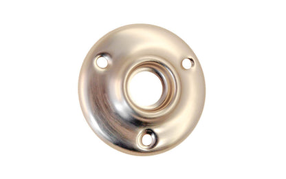 Stamped Brass Rosette ~ 2" Diameter ~ Brushed Nickel Finish