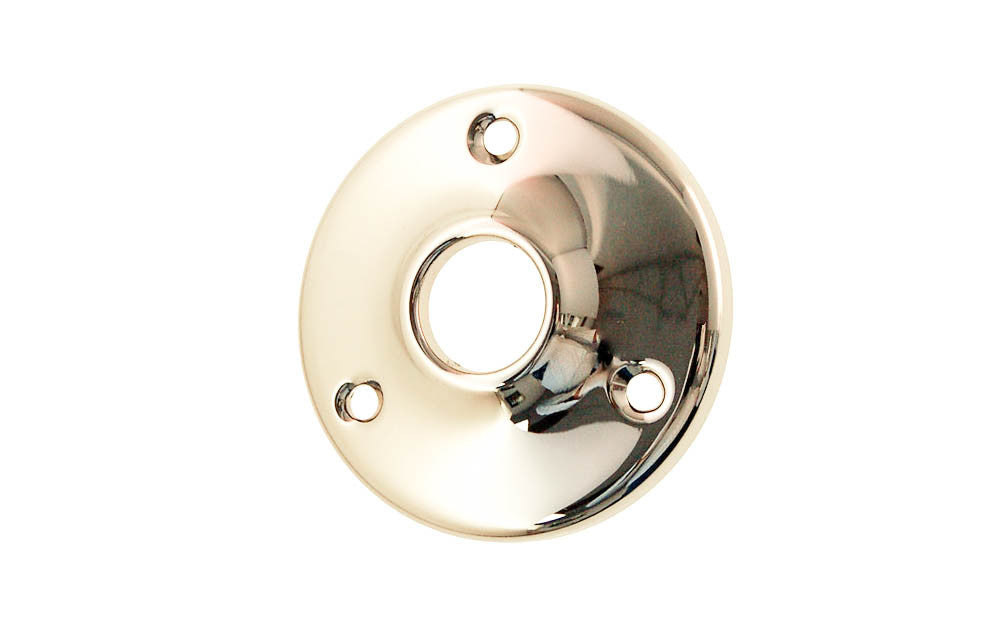 Stamped Brass Rosette ~ 2-1/4" Diameter ~ Polished Nickel Finish