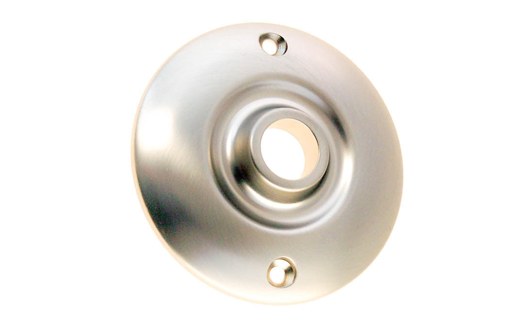 Solid Brass Large Rosette ~ Passage (Non-Locking) ~ Brushed Nickel Finish