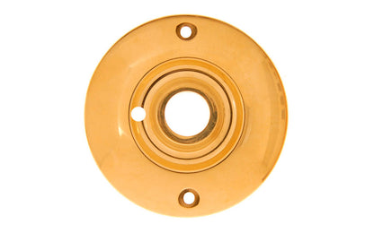 Solid Brass Large Rosette ~ Privacy (Locking) ~ Non-Lacquered Brass (will patina naturally over time)