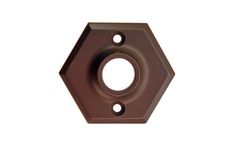 Solid Brass Hexagonal Rosette ~ Oil Rubbed Bronze Finish