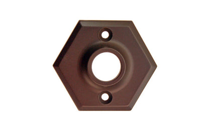 Solid Brass Hexagonal Rosette ~ Oil Rubbed Bronze Finish