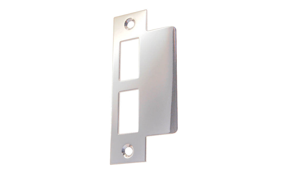 Solid Brass Door Mortise Strike ~ 4-7/8" X 1-1/4" ~ Polished Nickel Finish