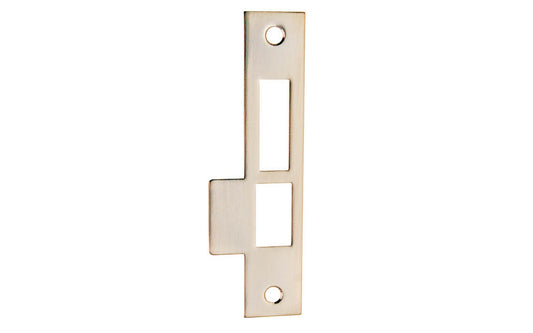 Solid Brass Door Mortise Strike ~ 6" X 1-3/16" ~ Brushed Nickel Finish