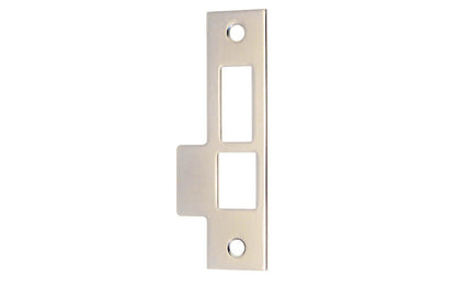 Solid Brass Door Mortise Strike ~ 3-7/8" x 1" ~ Brushed Nickel Finish