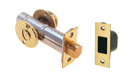 Thumb Turn Deadbolt for Doors With Emergency Slot ~ Lacquered Brass Finish
