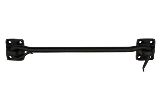 Hand-Forged Hook & Eye ~ 8" Long ~ A rustic-looking hook and eye that's hand forged with a black powder coated finish to resist rust. Made of hand forged steel material with a black finish, it has a nice durable & strong feel. This piece of hardware is great for shutters, gates, or doors - Model 088427 