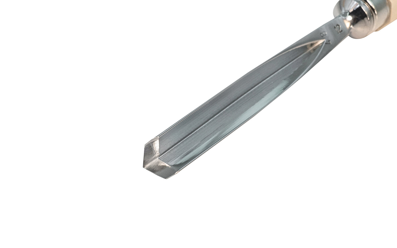 90° Mortise Chisel made by Two Cherries in Germany. A handy, timesaving tool used after drilling or routing a mortise. The mortice chisel has an inside bevel. 90 degree V-chisel used to square the mortise corners. Two Cherries Model 3148-12. Made in Germany. 4016649348126