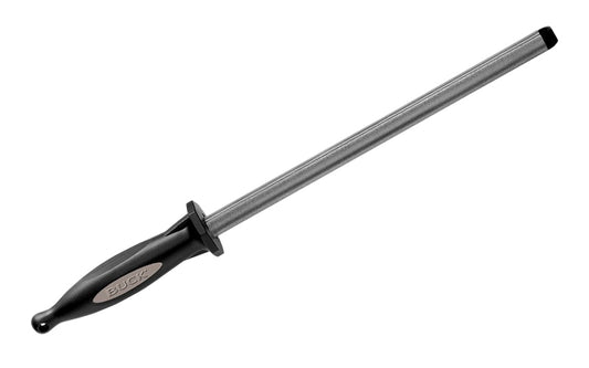 EdgeTek Steel 10" sharpener offers as an easy carry sharpener with a 100% diamond coated dual-sided surface. 325 coarse, 750 medium, & 1200 fine grits.   Made in USA. Model 97082-C. 033753115783. Made in USA
