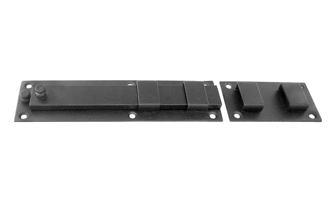 10-3/4" Steel Shutter Bolt with Black Finish - satin black powder coated finish ~ Will resist corrosion due to weather - Heavy Duty Shutter Slide Bolt - Shutter Latch - Shutters - 9725 - Black Finish - Vintage Shutter Bolt - Vintage Shutter Bar - Satin Black - Traditional Bolt - Large - Large Sliding Bolt