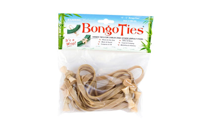 Natural Color BongoTies ~ 10 Pack Bag ~ Bag is Resealable