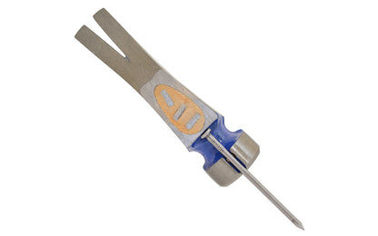 This 19 oz Vaughan California Framer Model CF2HCP has a smooth face & extra large 1-1/4" diameter striking face on framing hammer. The Rip hammer has magnetic nail starter & 19 oz head weight. Curved Hickory hardwood handle & 17" overall length. Rust-resistant powder coat finish. Model CF2HCP. 051218116106. 