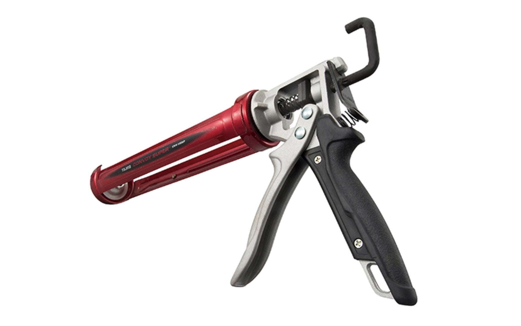 Tajima 'Convoy' Super Caulking Gun for 10 Oz Tubes / 1/10 Gal. - Model No. CNV-100SP - "Convoy" Super model - Designed for 10 oz tubes (1/10 gal. tubes) - 360° rotating handle - Steel welded barrel - Seal puncture pin ~ Auto-flow system