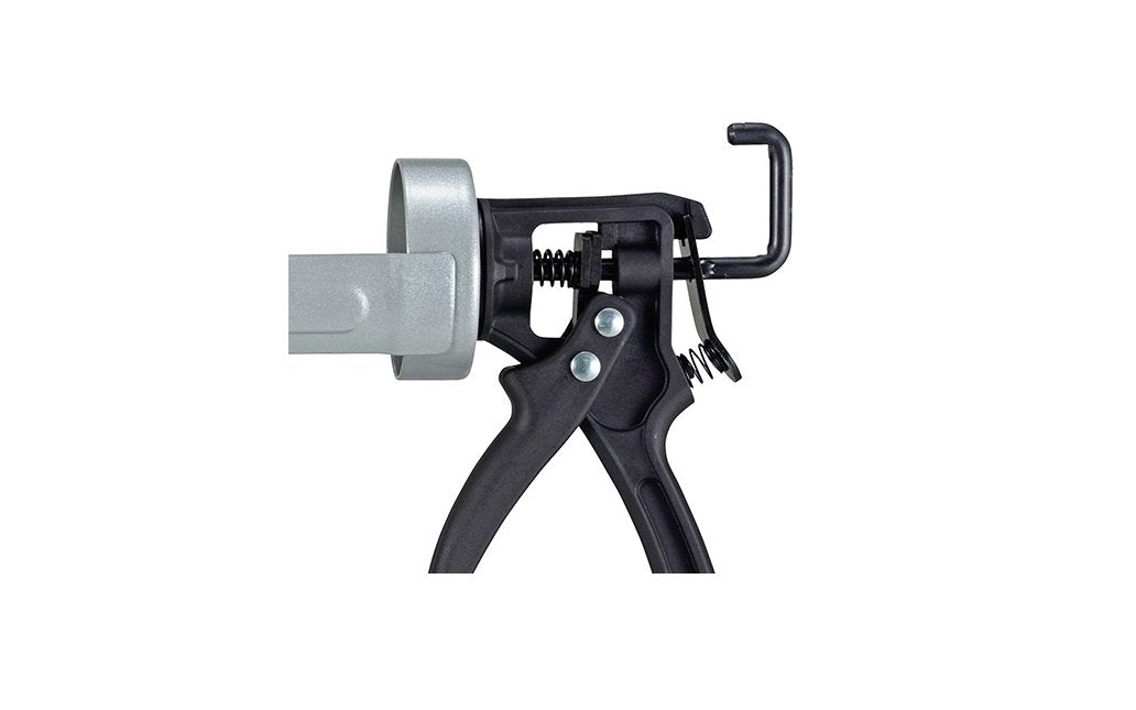 Tajima 'Convoy' Plus II Caulking Gun for 1 Qt Tubes / 1/4 Gal. - Designed for 1 Qt tubes (1/4 gal. tubes) - Model No. CNV-J900PL2 - "Convoy" Plus II model - Steel welded barrel  - 360° rotating handle - Seal puncture - Twin thrust plates - Auto-flow system - J900PL2 - For 1 Quart Tubes - For 1/4 gallon Tubes