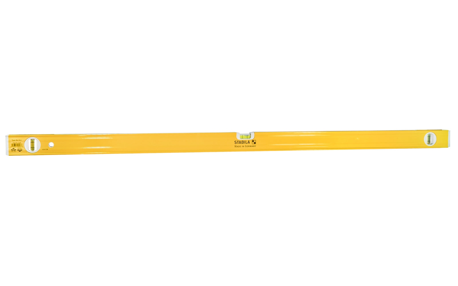 Stabila 48" (120 cm) Level ~ Type 80-A-2 - No. 29048 ~ Made in Germany - Level is especially suitable for use in the fields of tiling, carpentry, landscape work, as well as reinforced concrete construction