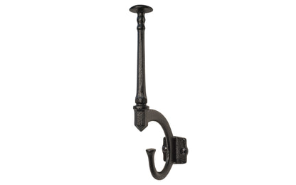 Cast Iron Hat Hook ~ Vintage-style Hardware · Traditional & classic ~ Made of heavy cast iron ~ 9" high hook ~ Double hook 