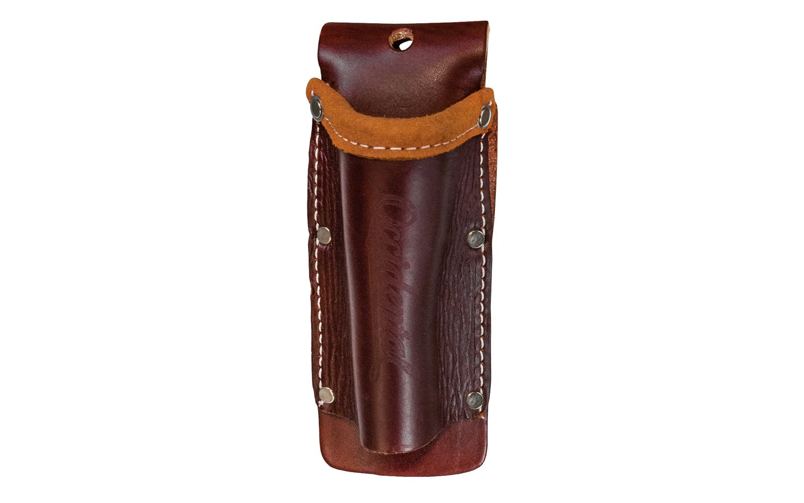 Occidental Leather No Slap Hammer Holder Holster ~ 5518 - Made in USA ~ Made of Sturdy Thick Leather - 3" Projection  -  Holster - Fits up to a 3" work belt - Extra Thick Leather - Riveted - Also accommodates hammer tackers & flat bars up to 1-5/8" diameter - No-Slap Holster