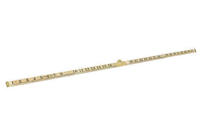 Made in Holland - Sybren - 3 foot long ruler - 3' rule - 3' ruler ~ Readings in 8ths, 16ths, 32nds, 64ths - 3/4" Wide - Sybren Ruler - Sybren Rule - Hardwood Rule - Etched Graduations - Yardstick - 3 foot wooden ruler - 3' hardwood ruler - Foldable rule - Foldable European Ruler - Brass joints - Brass Hardware 650-1167