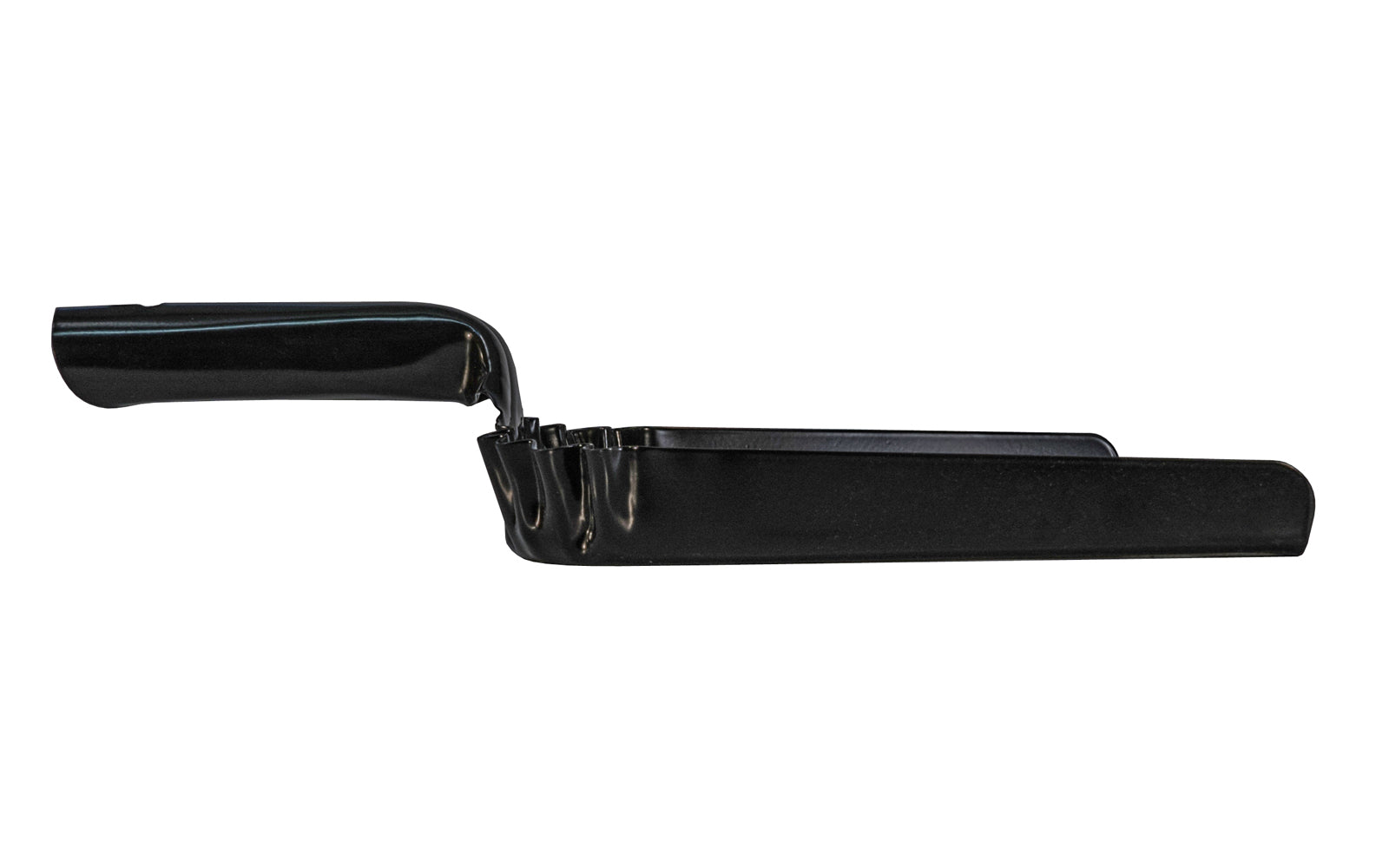 Made in USA · Magnolia Model No. 6 ~ 12" width ~ Baked black enamel finish ~ Beveled edge ~ Corrugated ribs add to strength ~ The depth of the back of the dust pan is 1-1/2" deep. Hang up hole in handle for storage. Great for general purpose cleaning & the workshop area - Black Finish on Steel Dust Pan - Heavy Duty 