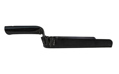 Made in USA · Magnolia Model No. 6 ~ 12" width ~ Baked black enamel finish ~ Beveled edge ~ Corrugated ribs add to strength ~ The depth of the back of the dust pan is 1-1/2" deep. Hang up hole in handle for storage. Great for general purpose cleaning & the workshop area - Black Finish on Steel Dust Pan - Heavy Duty 
