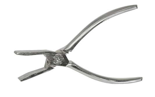C.S. Osborne Cantle Pliers - Model No 10 ~ American-made cantle plier. Pro grade plier is forged from high carbon steel. These zinc plated Cantle Pliers are used to tightly form the leathers around the perimeter of the cantle of a saddle. The jaws are smooth so they don't mar the leather. Great tool for forming leather ~ Made in USA ~ 096685654027