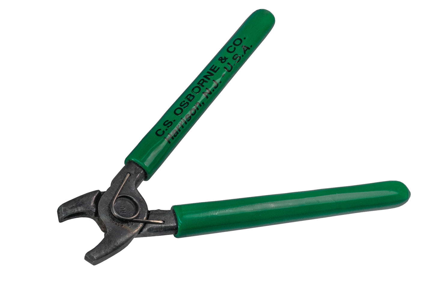 C.S. Osborne Hog Ring Plier ~ Straight, Opening Spring ~ Model  1440-AO ~ Made in USA ~ 096685541341