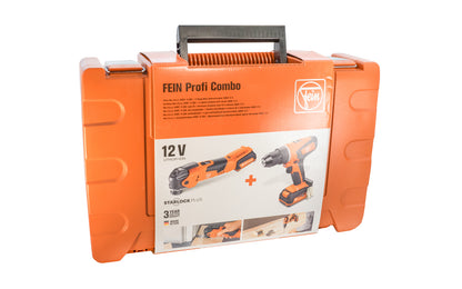 Profi Combo Set includes (1) Akku MultiTalent AFMT 12 QSL - 12 V & (1) ABSU 12 C drill - 12 V. Model 71901361090. 4014586885797