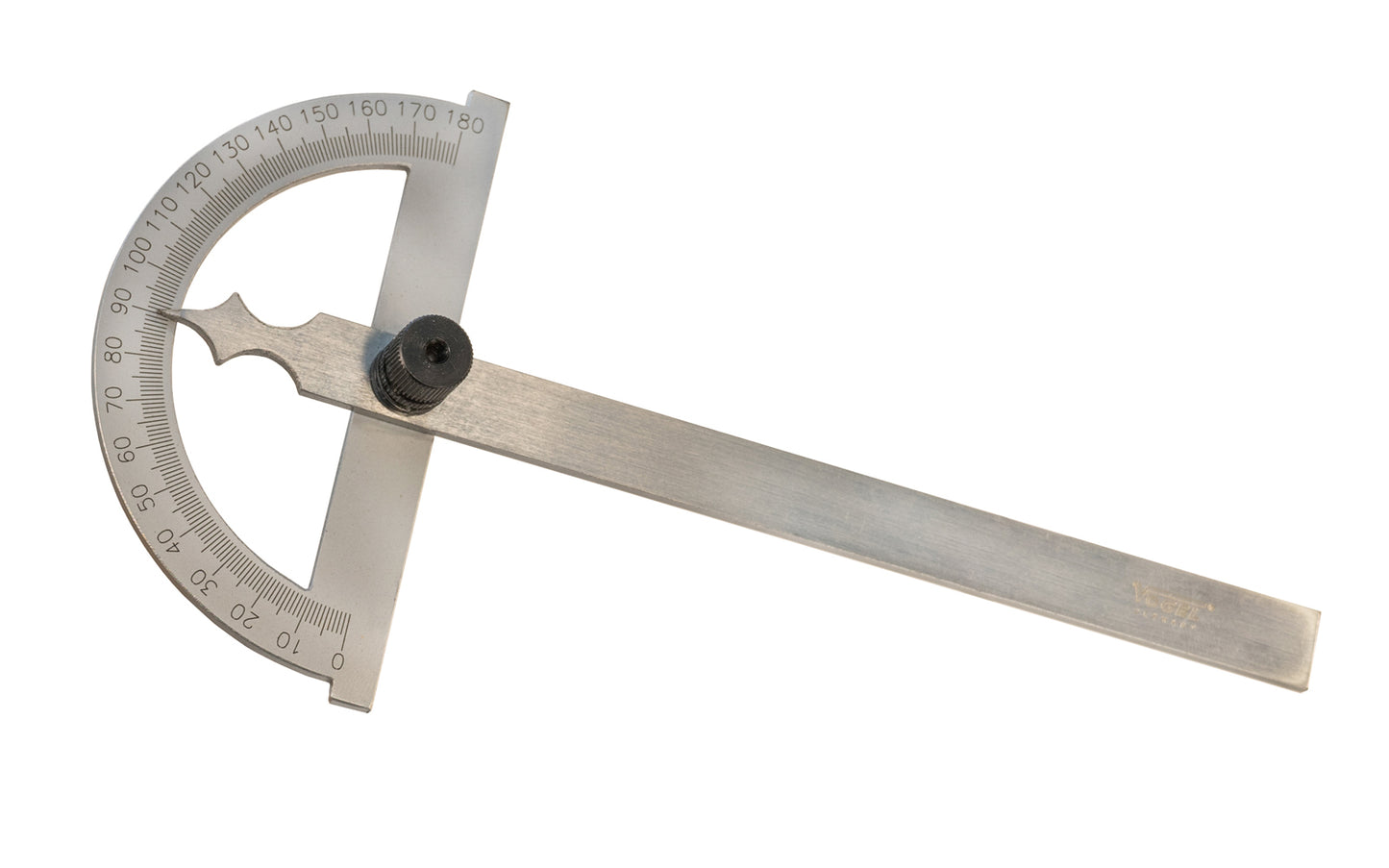 Vogel Satin Chrome Protractor ~ 4-3/4" Diameter Head - Model No. 32-2511 - Made in Germany
