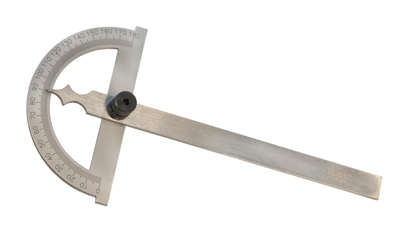 Vogel Satin Chrome Protractor ~ 4-3/4" Diameter Head - Model No. 32-2511 - Made in Germany