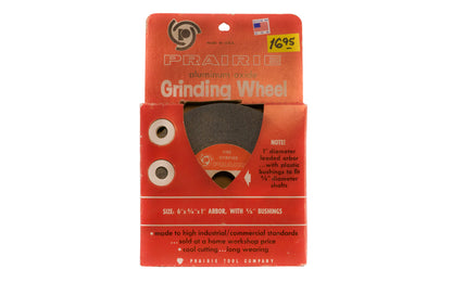 Prairie Tool Co. Aluminum Oxide Grinding Wheel 6" x 3/4" x 1" Arbor