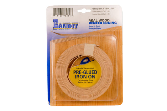 7/8" x 25' White Birch Wood Veneer Edge Banding