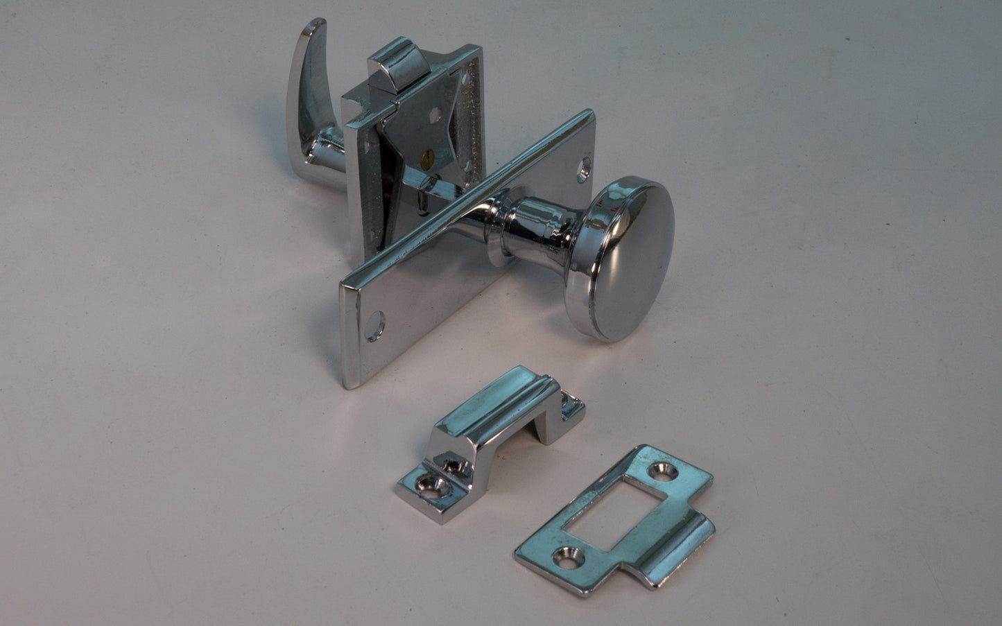 ABI Chrome on Brass Door Latch ~ 2070CH. ABI Industries, Inc. Marine hardware chrome on brass door latch.