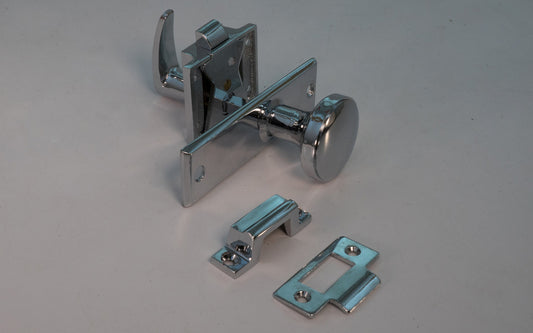 ABI Chrome on Brass Door Latch ~ 2070CH. ABI Industries, Inc. Marine hardware chrome on brass door latch.