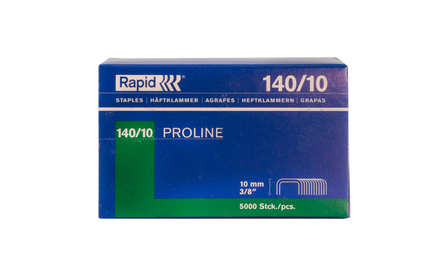 Rapid 3/8" (10 mm) Staples - Rapid Proline Model 140/10.  5000 Pack. Rapid Tools, Hestra, Sweden. 7313469140082