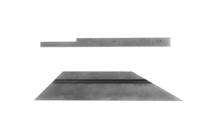 Starrett 2-1/2" Double Steel Square 14D. Double Square with 3 Blades. 1/32" & 1/64" grads. Bevel Blade 30 degree & 60 degree angles. Made in USA.