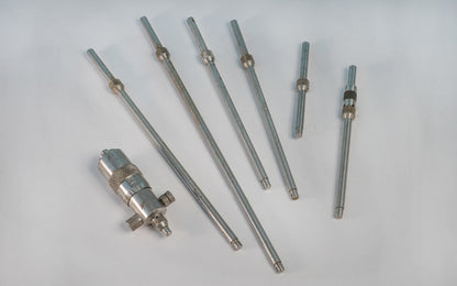 The Starrett 2" to 8" Solid Rod Inside Micrometer - USED. 50-200mm (2-8") Range, 0.01mm / .001" Grad. Model No. 124AZ.  Made in USA.