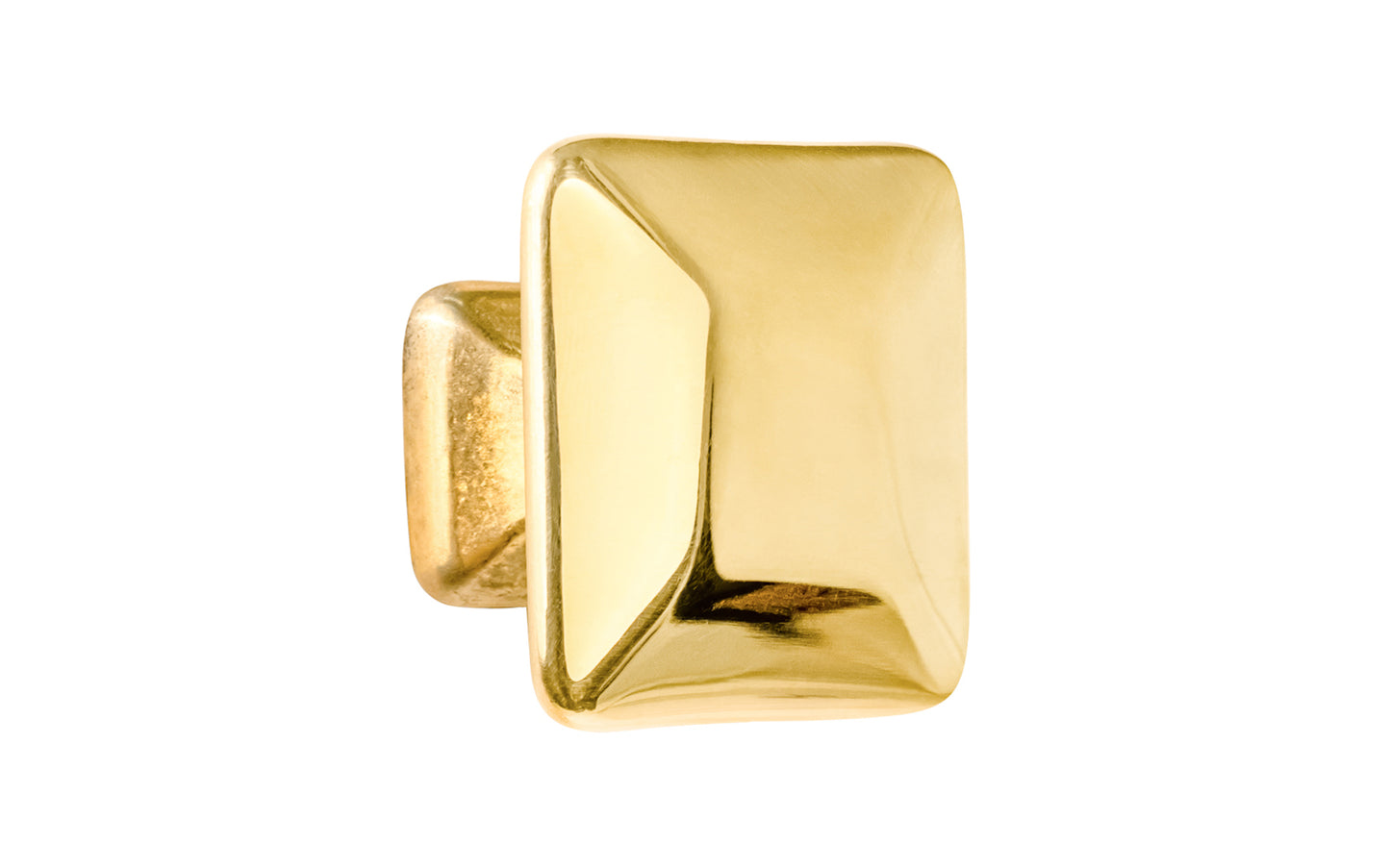 Vintage-style Hardware · Solid Brass Pyramid Shape Square Cabinet Knob ~ 1-1/4" size knob. Made of solid brass, this stylish knob has a smooth & weighty feel. Mission-style, Arts & Crafts style of hardware. Unlacquered brass (will patina naturally). Non-lacquered brass.